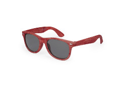 Солнцезащитные очки DAX с эффектом под дерево, темно-красный
